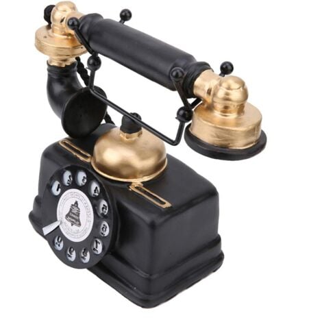 EJ.LIFE Antique tlphone Accessoire rtro Rotatif Filaire Ancienne Mode tlphone Fixe Antique dcor de Bureau  Domicile pour caf Bar Figurine rtro Filaire Filaire tlphone Fixe Ornement Statue