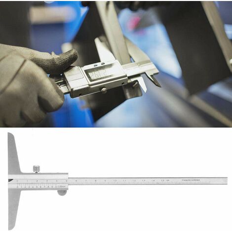 Jauge De Profondeur Numérique - Acier Inoxydable - Plage 0-300 Mm - Précision 0.01 Mm - Avec Boîtier De Rangement