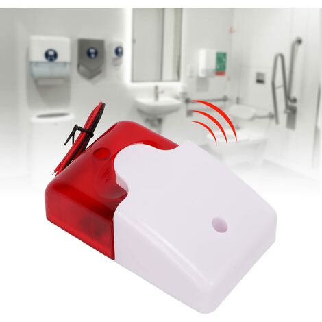 Ej.Life Dispositif D'avertissement de Sécurité Résistant aux Chocs D'alarme Sonore et Lumineuse de Lumière Stroboscopique Rouge Sirène Clignotante pour L'hôpital Scolaire D'intersection de(220V)