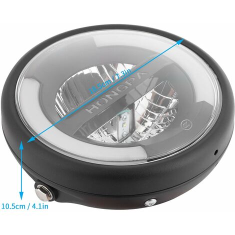 Moto 7 pouces LED phare ange anneau fonction de direction avec