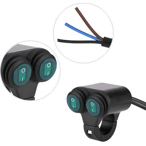 Avanceur BMW Avec Bouton Klaxon Et Interrupteur 22mm - Poli, Neuf, Compatible Nombreux Modèles