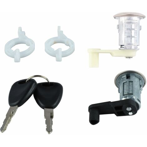 Serrure à cylindre, paire de Kit de cylindre de serrure de porte adapté  pour Renault Megane I Scenic I Clio II Th OE (7701468981) : : Auto  et Moto