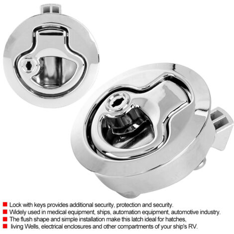 4 Verrous De Trappe Inox 316 Pour Bateau, Voiture, Camion – Antirouille – Neufs