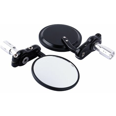 Ej.Life Miroir de moto, 2 pièces miroir latéral rond de moto rotatif, 7/8  rétroviseurs