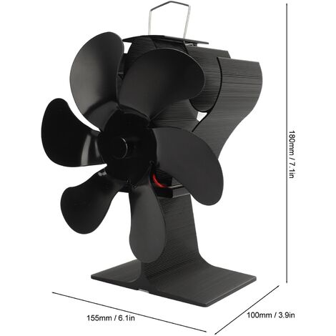 Ej.Life Ventilateur Poele à Bois 6 Lames, Fonctionnement