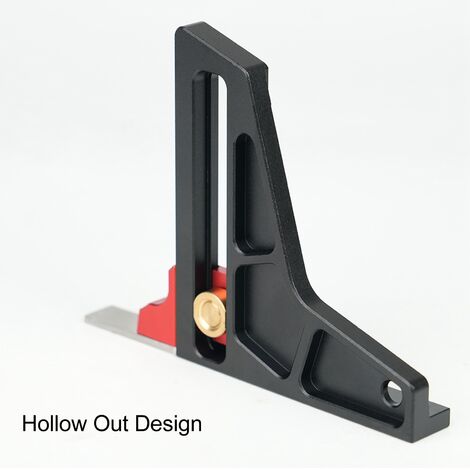 Jauge De Hauteur Multifonctionnelle En Alliage D'aluminium, Règle De Mesure De Profondeur De Table De Scie Avec Conception Creuse, Robuste, Résistante