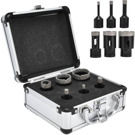 Rosvola – Coffret de scies cloche 6PCS – Trépans diamantés 6-38mm pour marbre, granit, céramique – Perçage à sec, longue durée de vie (1/5)