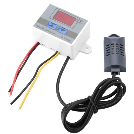 Contrôleur D'Humidité De L'Air Numérique 220V Avec Sonde De Température Contrôleur De Température Avec Câble WH8040 Gamme 1% à 99% RH Type De Capteur HM-40 Pour Climatisation