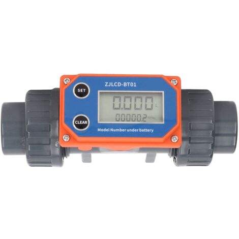 Ej.Life – Débitmètre à affichage numérique pour irrigation – Plage de débit 10-120 L/min – Précision ±2% – Pression maximale 20 bars – Matériau UPVC