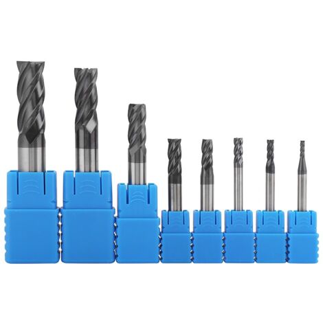 sourcing map Mandrinage Alésoir 9.6mm H7 Carbure Pointe Droit Flûtes