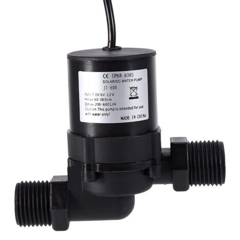 Pompe de Circulation D'eau Solaire DC 12 V – Haute efficacité et Longue Durée de Vie – Pour Chauffe-eau Solaire, Aquarium, Fontaines – Robuste et Durable