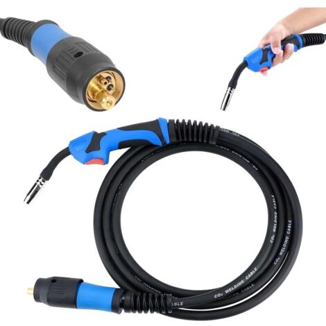 Rosvola – Torche MIG MAG 3 mètres MB15 15AK – Refroidie par air – Câble flexible et ergonomique – Protection anti-torsion pour sécurité accrue