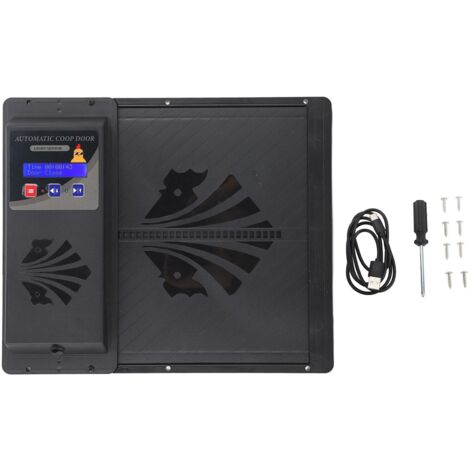 Ej.Life Porte de Poulailler électrique Programmable à Ouverture Horizontale USB, Porte Automatique de Poulailler, Porte de Poulet avec Minuterie pour la sécurité des Canards de Ferme et (1/5)