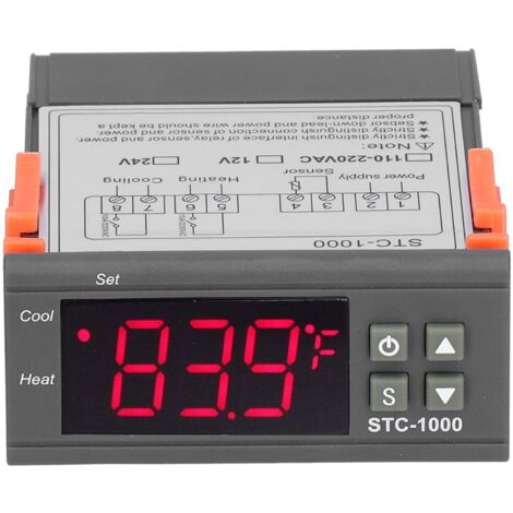 Ej.Life – Régulateur de température numérique STC-1000 – Plage de -50 à 110 ℃ – Précision ±1 ℃ – Capteur NTC avec alarme sonore et visuelle