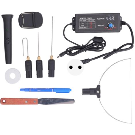 Machine de Découpe de Mousse Électrique 4 en 1 avec Contrôle de Tension, Kit de Coupe de Panneau de Mousse à Fil Chaud, Ensemble de Coupe-Polystyrène 27W, AC 100 à 240V