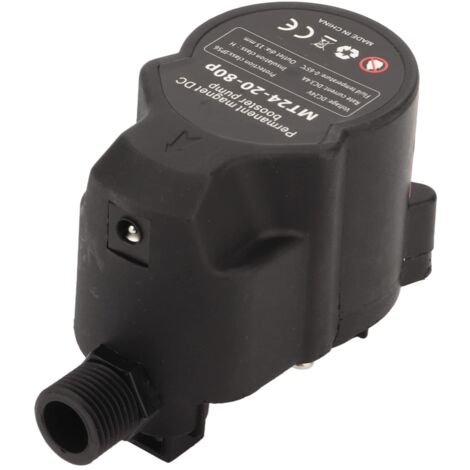 MT242080P DC 24V Pompe de Surpression de Pression D'Eau Petit Surpresseur de Douche Pompe à Eau de Recirculation à Faible Bruit Entièrement Automatique (Prise UE) (1/5)