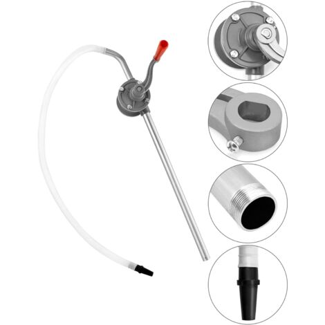 Rosvola Pompe Manivelle,Pompe Essence Manuelle Pompe à Huile en Aluminium , Tubes en Aluminium épaissi,5L Support de Pompe à Huile Manuelle