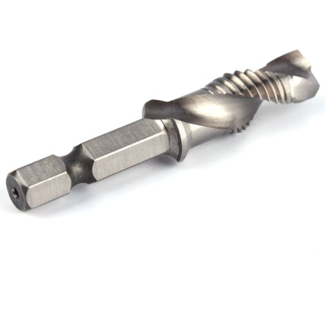 Foret Taraudeur M10, Foret à Queue Hexagonale 1/4" HSS Pour Tarauder Dans Le Bois, Le Plastique Et L'aluminium, Foret Combiné M10 Et Mèche De Taraud (1/5)