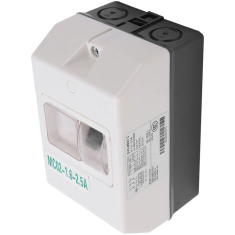 Disjoncteur Interrupteur de Protection Moteur éTanche MC02‑1.6‑2.5A 50/60Hz 220V/380V (1/5)