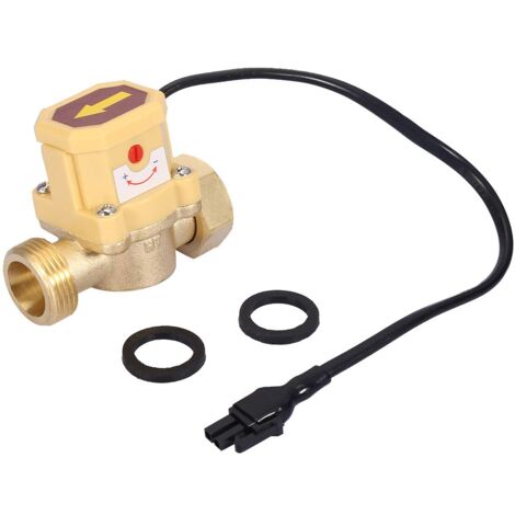 AUTO Interrupteur de débit d'eau, WALFRONT G3/4-G3/4 fil pompe à eau capteur de débit réglable pression interrupteur de commande automatique 220 V (1/5)