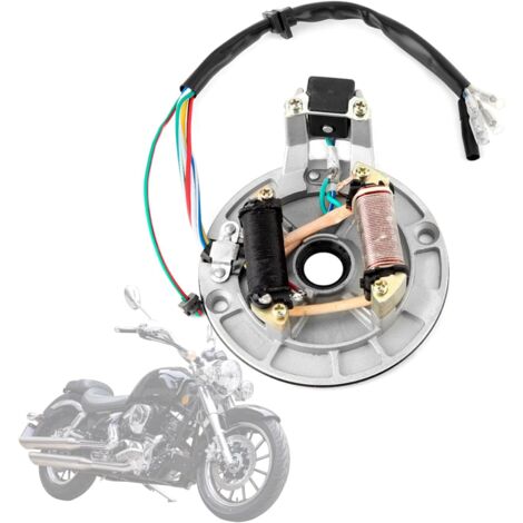 Rosvola JH70 Stator de bobine d'allumage, Rotor de bobine d'allumage magnéto de ramassage de plaque de Stator  pour Pit/Dirt Bike 70cc 90cc 110cc 125cc (1/5)