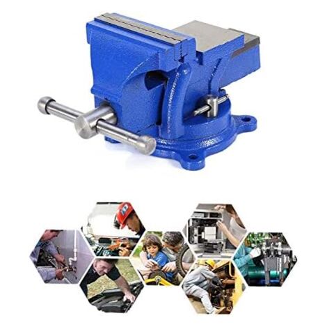 Rosvola Étau d’Atelier Heavy Duty 100mm, Etau pour Établi en Fonte avec ...