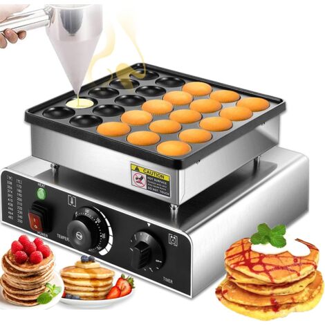 Machine à Crêpes Hollandaises Mini - 950W, 25 Ou 50 Crêpes à La Fois, Antiadhésive