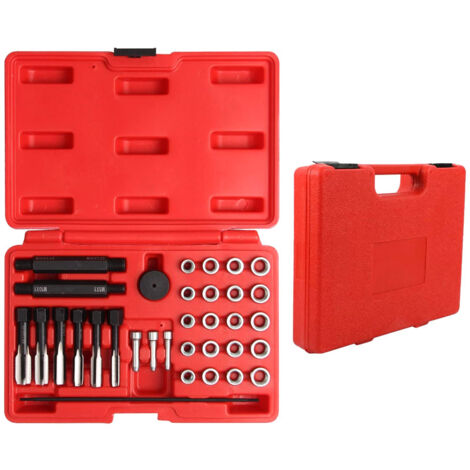 Kit de réparation de filetage pour bougies de préchauffage - 33 pièces pour Bougies de préchauffage, Insert fileté en Acier pour Voitures (1/5)