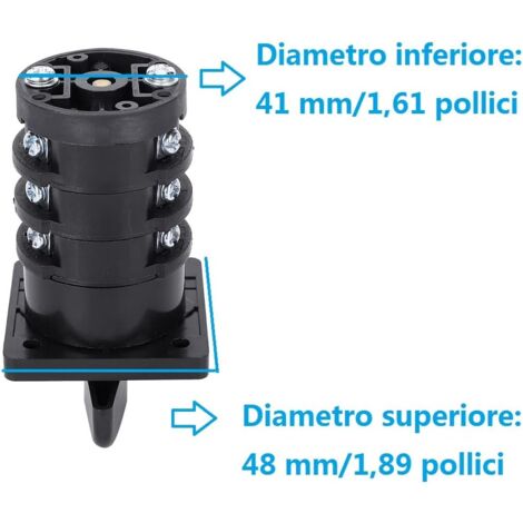 Commutateur Rotatif Universel HZ5B-20/3.0-6 - 7 Positions, 12 Bornes, Verrouillage 500V 20A