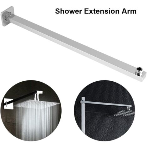 Ej.Life – Bras de douche mural 60 cm – Acier inoxydable et laiton – Installation rapide sans outils – Compatible avec pommes de douche à effet pluie