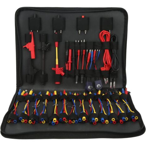 Ej.Life – Kit de câbles de test pour multimètre – Pinces crocodiles 45° – Compatible 12V/24V – Diagnostic systèmes électriques automobile (1/5)