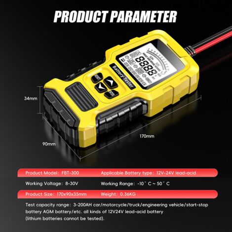 Testeur De Batterie Accutester 100 Ampères – Outil D'occasion Fonctionnel