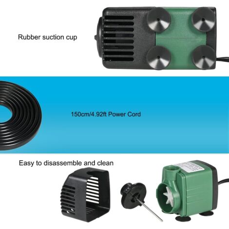 Pompe à Eau Submersible 25W - 1500L/H, Hauteur 2m, Pour Aquarium, étang, Fontaine - 9