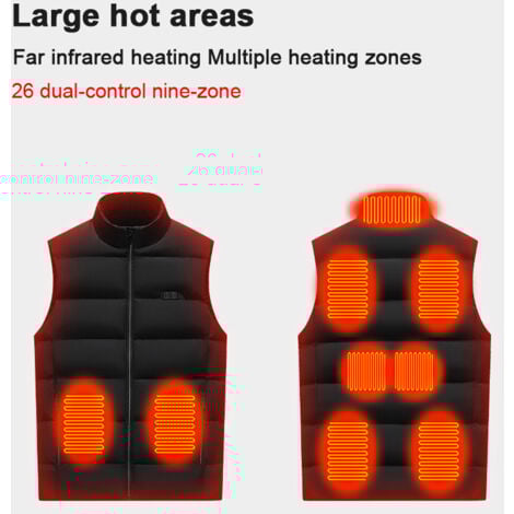 SJLERST Gilet Chauffant Homme Et Femme électrique Chargement USB Veste