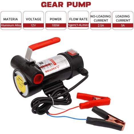 Pompe De Transfert De Carburant - Portable - 2,2 GPM - Siphon électrique - 7 Gallons/min - Auto
