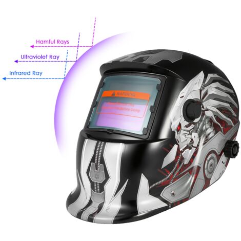 Casque De Soudage à Assombrissement Automatique - Fournitures Neuves Avec Lentille De Remplacement