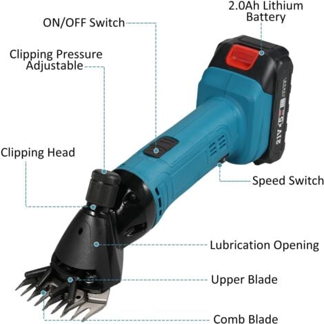 Rosvola 500W Tondeuse Electrique Mouton,Tondeuse à Moutons Machine avec 6 Vitesses Réglables,Machine de Cisaillement Professionnelle pour Tondeuse Animaux Laine Chèvre,avec Étui de Transport