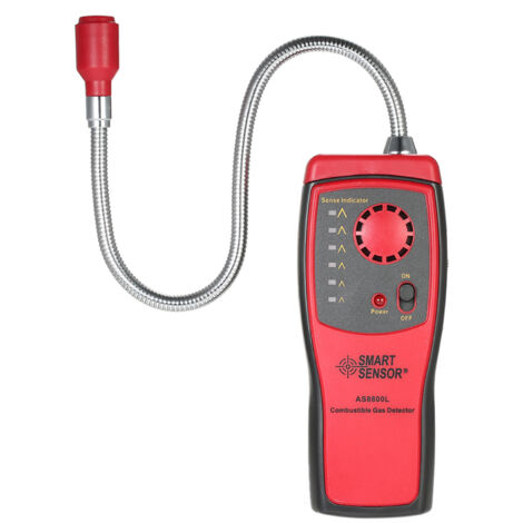 Détecteur de Fuite de Gaz Inflammable, Renifleur de Gaz Portable avec Alarme Sonore et Lumineuse pour Détecter Le Méthane, Le GPL, Le GNL, Le Carburant et Les Gaz d'Egout