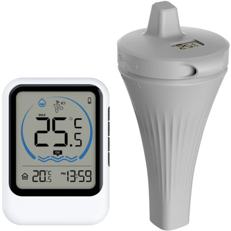 INKBIRD Thermomètre Piscine Sans Fil Flottant + Récepteur Intérieur – Température Eau Précise Pour Piscine, Spa, Aquarium