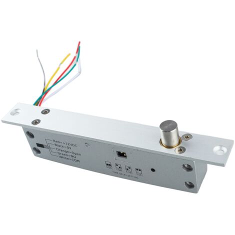 Ej.Life – Serrure électrique DC12V avec temporisation réglable – Alliage d'aluminium – Pour portes étroites – Sécurité verrouillage hors tension