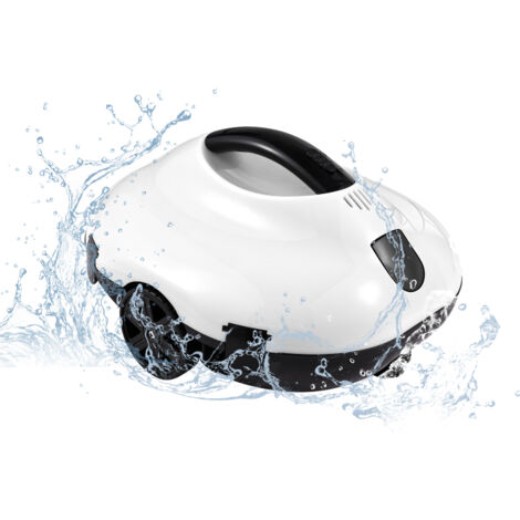Aspirateur de Piscine sans Fil, 180 Min de Nettoyage Puissant, Automatique de Stationnement, Robot Piscine pour Piscines Hors Sol jusqu'à 80㎡,blanc (1/5)