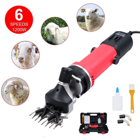 Ej.Life 1200W Tondeuse Electrique Mouton,Tondeuse à Moutons Machine avec 6 Vitesses Réglables,Machine de Cisaillement Professionnelle pour Tondeuse Animaux Laine Chèvre,avec Étui de Transport