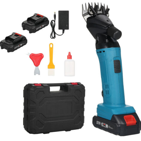 Ej.Life 500W Tondeuse Electrique Mouton,Tondeuse à Moutons Machine avec 6 Vitesses Réglables,Machine de Cisaillement Professionnelle pour Tondeuse Animaux Laine Chèvre,avec Étui de Transport,2 Batteri