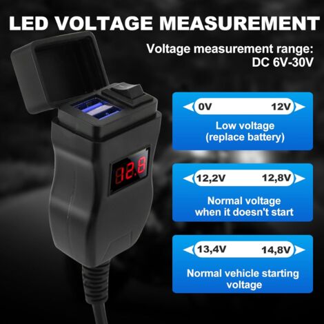 Prise Voiture Bateau Moto Prise Allume-cigare Navaris étanche 12V