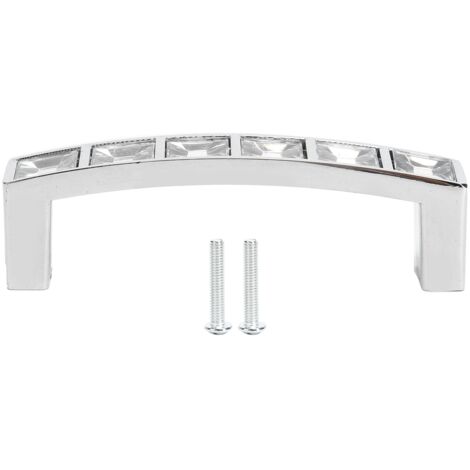 Poignée en cristal moderne simple armoire porte diamants Double trou poignée tiroir tirer (1/5)