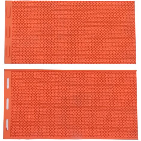 2 pièces 5.4mm cire d'abeille presse feuille moule fondation pliable Silicone cire d'abeille moule pour l'apiculture Orange A (1/3)