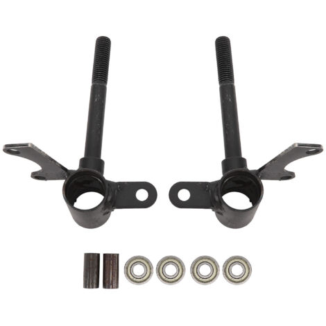 Paire de balises de direction de roue avant de 10 mm pour jusqu'à 110cc go kart quad atv noir (1/5)