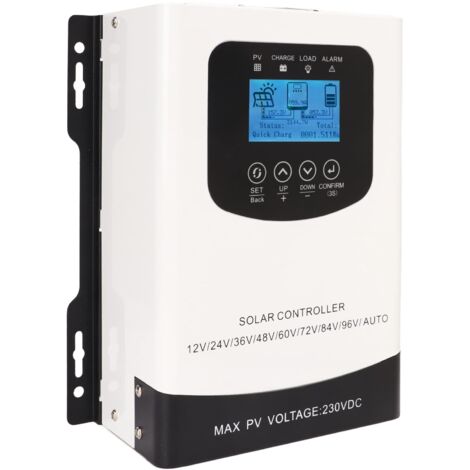 Régulateur Solaire MPPT 100A 12V-48V – Contrôleur Charge LCD USB Double Pour Panneaux Batterie Plomb Lithium – Écran Complet