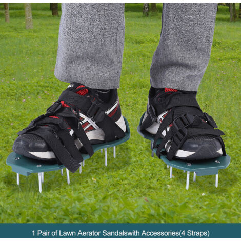 Sandales Aérateur De Pelouse Greenkey - Outil Pour Scarifier Et Aérer Le Gazon Efficacement