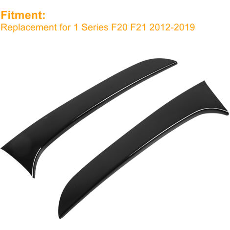 Becquets pour Voitures, Noir Brillant 2 Pièces ABS Aileron Latéral de Fenêtre Arrière Aile de Voiture pour Série 1 F20 F21 2012-2019